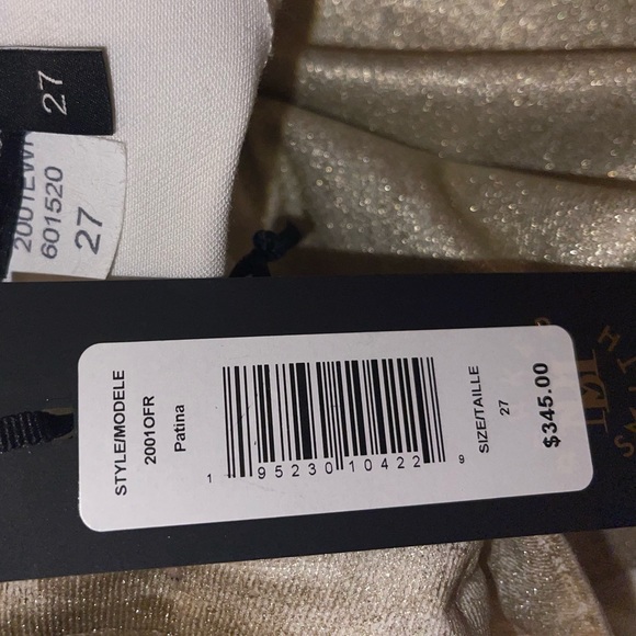 NWT Badgley Mischka X Parker Smith - Gold Mid-Rise Skinny LIMITED EDITION - Picture 9 of 14